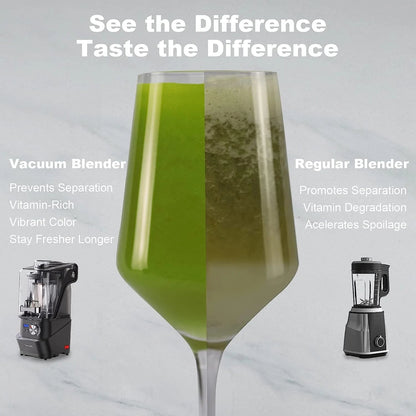 Elevarify Vacuum Commercial Blender, 56 Ounce, 1500 Watt, Black - 29015