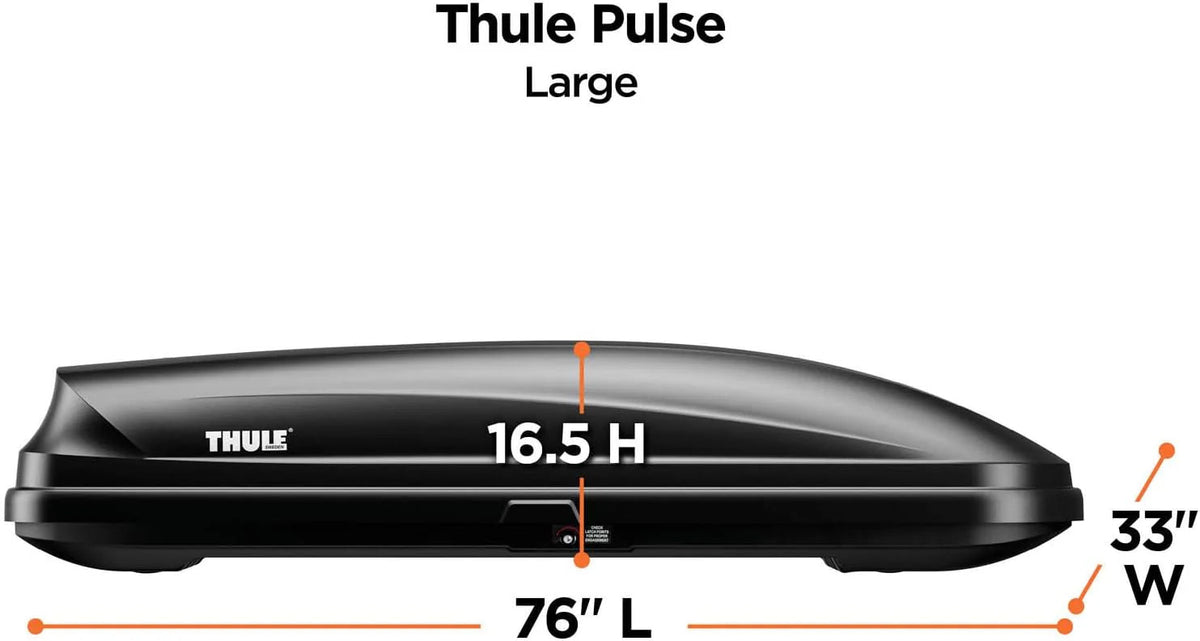 Thule Pulse Cargo Roof Box, Large, Black, 16 Cubic Feet - 615
