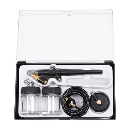 Airbrush Spray Booth Kit With LED Light, Filter Hose And Spray Guns For Model Painting