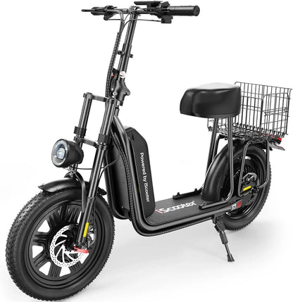 iScooter Electric Scooter With Seat, 500W, 21 Miles, 15.6 mph - i12