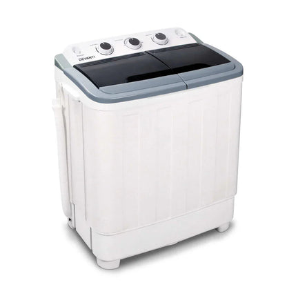 Devanti Twin Tub Portable Washing Machine 5KG - White