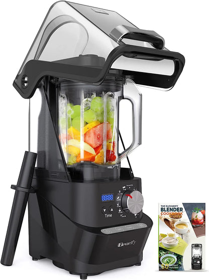 Elevarify Vacuum Commercial Blender, 56 Ounce, 1500 Watt, Black - 29015