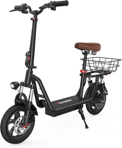iScooter Electric Scooter With Seat, 500W, 21 Miles, 15.6 mph - i12
