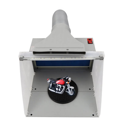 Airbrush Spray Booth Kit With LED Light, Filter Hose And Spray Guns For Model Painting