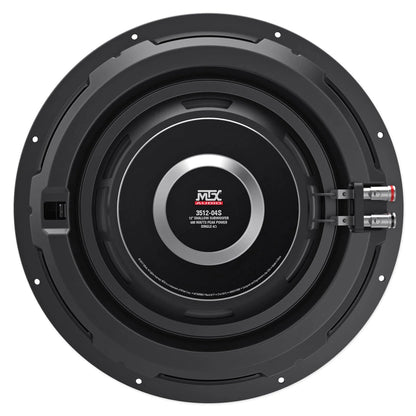 MTX Dual 3512-04S 12 in 1200W Shallow Car Subwoofers With Rockville Sealed Enclosure