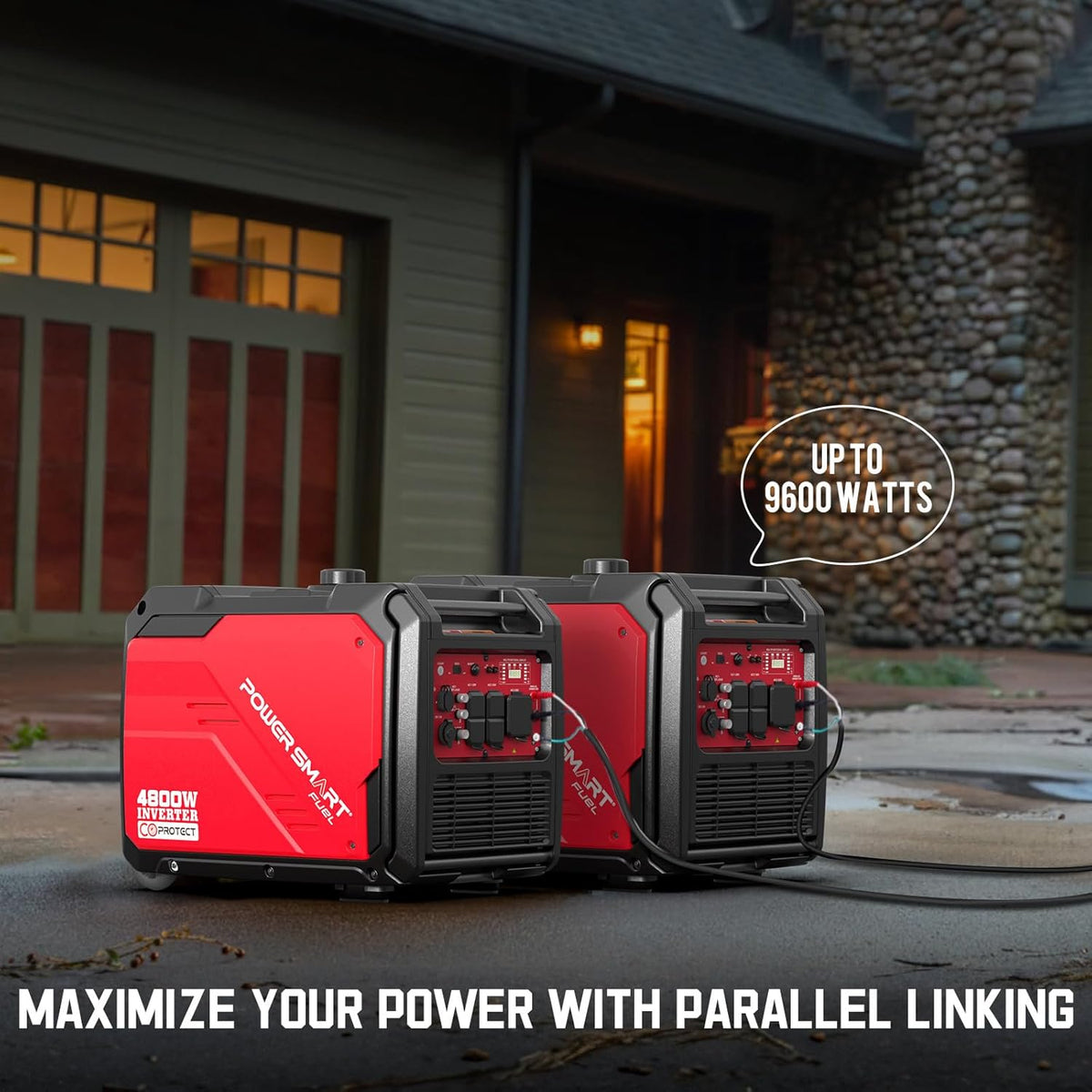 PowerSmart Portable Inverter Generator 5000 Starting Watt, 4000 Running Watt, 30 Amp - HB5046C