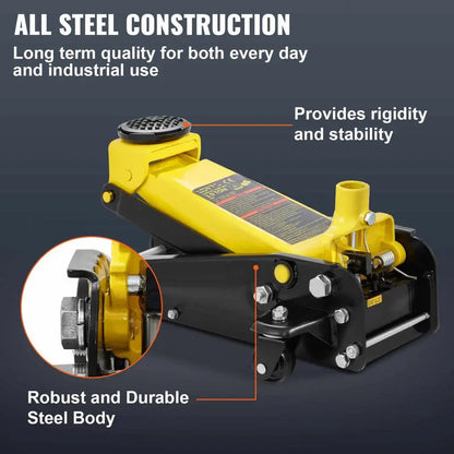 VEVOR Low Profile Hydraulic Floor Jack, 3 Ton, Steel - S508