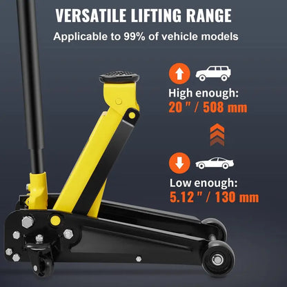 VEVOR Low Profile Hydraulic Floor Jack, 3 Ton, Steel - S508