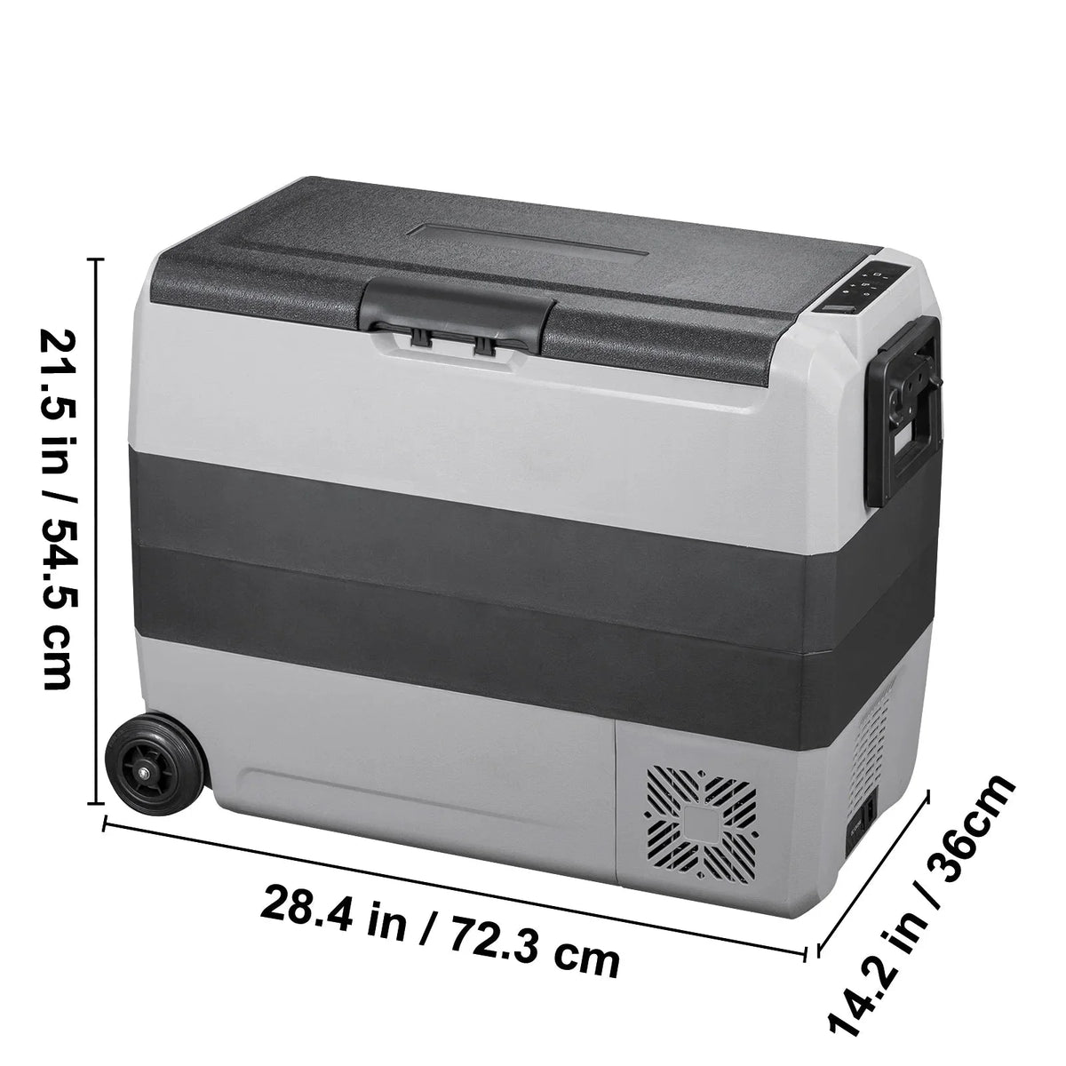 VEVOR Dual-Zone Car Refrigerator Freezer, 48QT - T45K