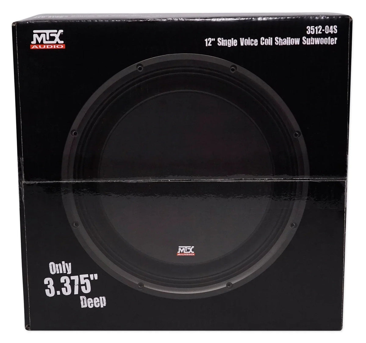 MTX Dual 3512-04S 12 in 1200W Shallow Car Subwoofers With Rockville Sealed Enclosure