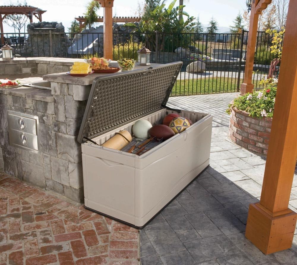 LIFETIME Extra Large Deck Box 130 Gallon Desert Sand/Brown - 60012