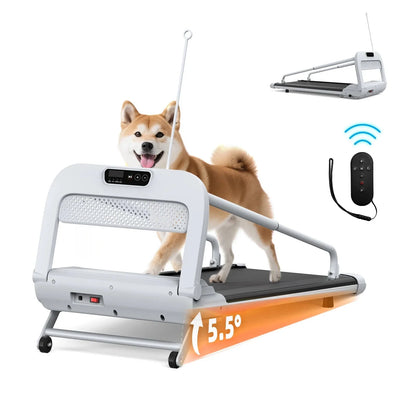 Ambifirner 2 In 1 Dog Treadmill For Small/Medium Dogs, 265 lbs Weight Capacity, Off White